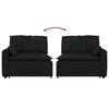 vidaXL Modulares Sofa Endmodul mit Armlehne Kissen Schwarz 100 cm