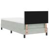 vidaXL Boxspringbett mit Matratze Hellgrau 100 x 200 cm Samt