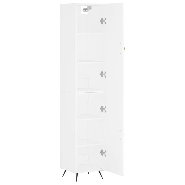 vidaXL Highboard Wei&szlig; 34,5x34x180 cm Holzwerkstoff