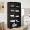 vidaXL Kleiderschrank mit Regal Schwarz Eichen-Optik 100 x 50 x 200 cm