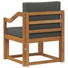 vidaXL Outdoor-Sofa Massives Akazienholz und Polyester Natur