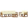 vidaXL Outdoor-Sofagarnitur 7 stk. Natur und Creme