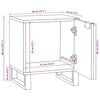 vidaXL Nachttisch 2 pcs Walnuss 40 x 33 x 46 cm Massivholz Akazie
