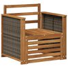 vidaXL Outdoor Mittelsofa Natur