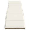 vidaXL Sonnenliegen 2 Stk. mit Auflagen Beige Poly Rattan