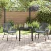 vidaXL Garten Essgruppe mit Kissen 3 pcs Grau Poly-Rattan