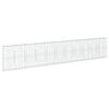 vidaXL Gabione mit Deckel 1100x50x200 cm Verzinktes Eisen