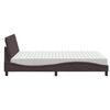 vidaXL Bett mit Matratze "Hanko" Dunkelbraun 120x200 cm Stoff