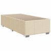 vidaXL Boxspringbett mit Matratze Creme 100x200 cm Stoff