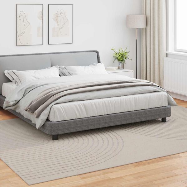 vidaXL Bereichsteppiche HUARTE Creme 280 x 200 cm Polyester