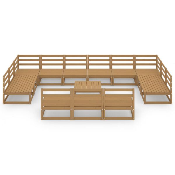 vidaXL 14-tlg. Garten-Lounge-Set Massivholz Kiefer