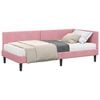 vidaXL Eckbettgestell mit Matratze 2 stk. Rosa 100 x 200 cm Samt