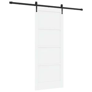 vidaXL Schiebet&uuml;r ORKDAL Wei&szlig; 83 x 202 cm Massives Kiefernholz