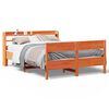 vidaXL Massivholzbett ohne Matratze Wachsbraun 120x190 cm Kiefernholz