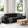 vidaXL 3-Sitzer-Sofa Schwarz 220x78x80 cm Samt