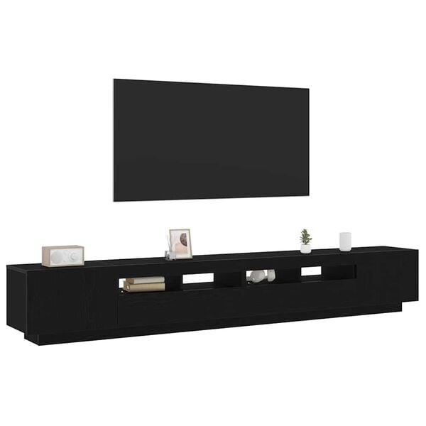 vidaXL TV-Schrankset 3 pcs Schwarz 260 x 35 x 40 cm Holzwerkstoff