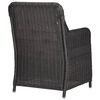 vidaXL 7-tlg. Garten-Essgruppe Poly Rattan Schwarz