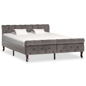 vidaXL Bettgestell Grau Samt 140 x 200 cm