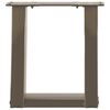 vidaXL Couchtischbeine U-Form 2 Stk. Naturstahl 30x(30-31) cm Stahl