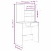 vidaXL Schminktisch mit Spiegel Braun Eiche 74,5x40x141 cm