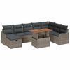 vidaXL Gartensofa-set 9 stk. Grau Poly-Rattan