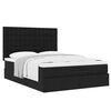 vidaXL Ottoman-Bett mit Matratze Schwarz 140x200 cm Stoff