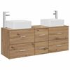 vidaXL Badezimmerschrank-Set 3 Stk. Artisan-Eiche 49,5 x 41 x 63 cm