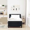 vidaXL Boxspringbett mit Matratze Schwarz 190 x 90 cm Polyester