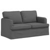 vidaXL Sofa 120cm 2 pcs Dunkelgrau Metall