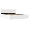 vidaXL Bett mit Bettkasten Hydraulisch LED Weiß Kunstleder 180x200 cm