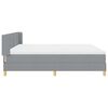 vidaXL Boxspringbett mit Matratze Hellgrau 200 x 200 cm Stoff