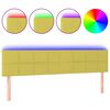 vidaXL LED Kopfteil Gr&uuml;n 180x5x78/88 cm Stoff
