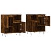 vidaXL Sideboards 2 Stk. R&auml;uchereiche Holzwerkstoff