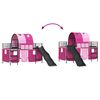 vidaXL Kinder-Etagenbett Schwarz und Pink 79,5 x 200 cm Metall