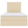 vidaXL Bett mit Stauraum und LED mit LED Creme 120 x 200 cm Polyester