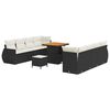 vidaXL Gartensofa-set 11 stk. Schwarz Poly-Rattan