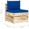 vidaXL 4-Sitzer Outdoor-Sofa mit Kissen Gr&uuml;n Impr&auml;gniertes Holz