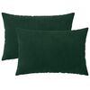 vidaXL Kissenbezug 2 pcs HEERLEN Dunkelgr&uuml;n 30 x 50 cm Samt