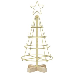 vidaXL Weihnachtsdeko KUOPIO 60 cm Stahl Gold