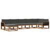 vidaXL Outdoor-Sofagarnitur 7 stk. Natur und Anthrazit