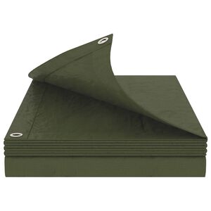 vidaXL Plane mit &Ouml;sen Gr&uuml;n 2 x 3 m 90 gsm PE