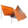vidaXL Tipi Zelt mit Dach Grau und Orange 510 x 690 x 330 cm Taft