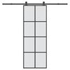 vidaXL Schiebet&uuml;r mit Beschlag 76x205 cm ESG-Glas & Aluminium