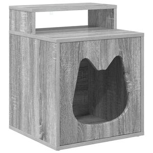 vidaXL Katzenhaus Graues Sonoma 42,5 x 40 x 53,5 cm Holzwerkstoff