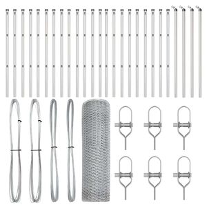 vidaXL Zaunpfosten Silber