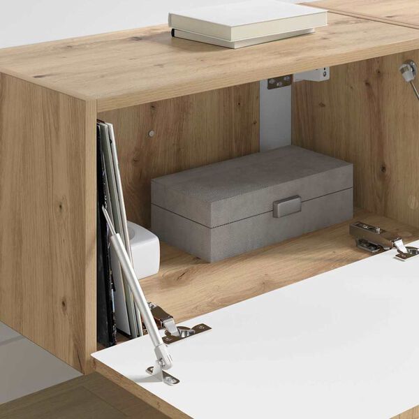 vidaXL TV-Wandschrank 2 pcs Kunsthandwerk Eiche 60 x 31 x 29,5 cm