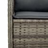 vidaXL Gartenbank Grau Poly-Rattan