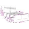 vidaXL Bettrahmen Schwarz 140 x 200 cm Massives Kiefernholz
