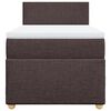 vidaXL Boxspringbett mit Matratze Dunkelbraun 100x200 cm Stoff