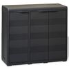 vidaXL Gartenschrank mit 2 B&ouml;den Schwarz